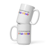 Vet receptionist are paw-some White glossy mug-I love Veterinary