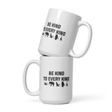 Be kind to every kind White glossy mug-I love Veterinary