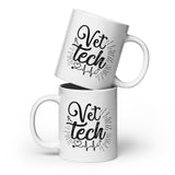 Vet Tech Stethoscope Pulse White glossy mug-I love Veterinary