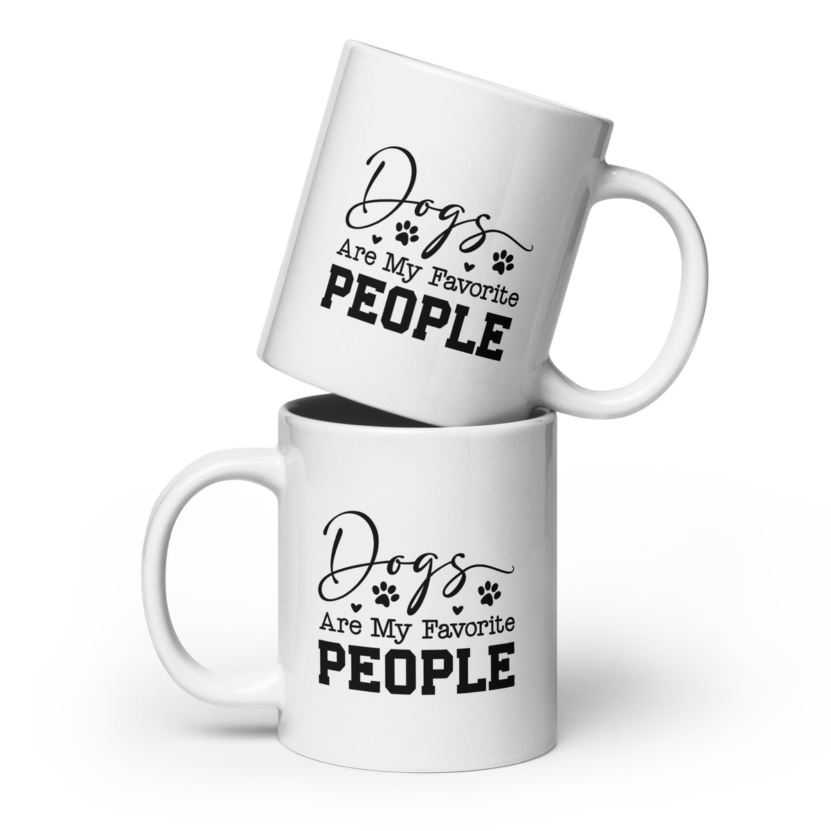 Dogs Are My Favorite People White glossy mug-I love Veterinary