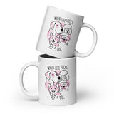 When life sucks pet a dog White glossy mug-I love Veterinary