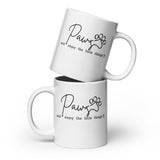 Paws and enjoy the little things White glossy mug-I love Veterinary