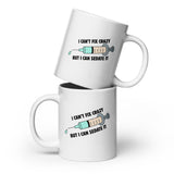 I can't fix crazy but I can sedate it White glossy mug-I love Veterinary