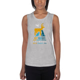 Vet nurses were created because animals need heroes too Women's Tank Top-Women's Flowy Muscle Tank | Bella + Canvas 8803-I love Veterinary