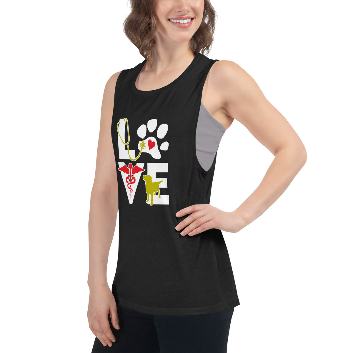 Love dog Women's Tank Top-I love Veterinary