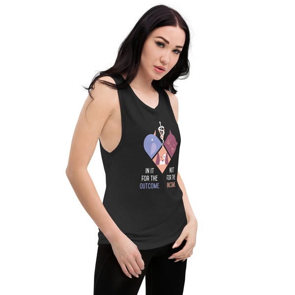 In it for the outcome, not for the income Women's Tank Top-I love Veterinary