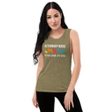 Veterinary Nurse: because people are gross Women's Tank Top-Women's Flowy Muscle Tank | Bella + Canvas 8803-I love Veterinary