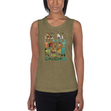 Real nurses treat more than one species Women's Tank Top-Women's Flowy Tank Top by Bella | Bella B8800-I love Veterinary