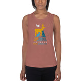 Vet nurses were created because animals need heroes too Women's Tank Top-Women's Flowy Muscle Tank | Bella + Canvas 8803-I love Veterinary