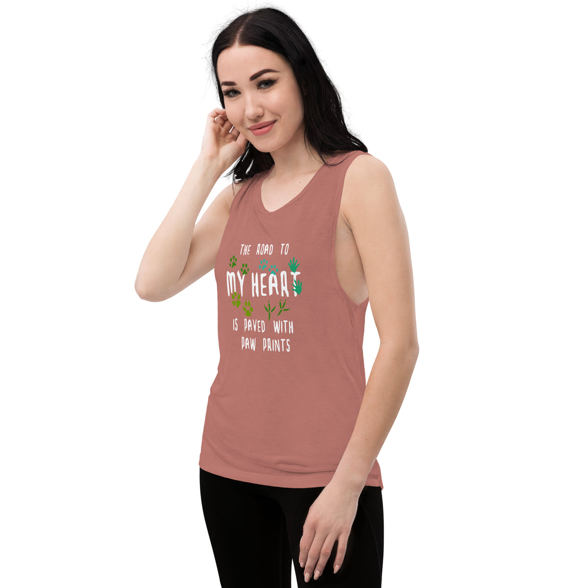 The road to my heart is paved with paw prints Women's Tank Top-I love Veterinary