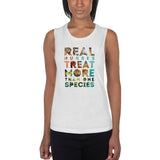 Real nurses treat more than one species Women's Tank Top-Women's Flowy Tank Top by Bella | Bella B8800-I love Veterinary