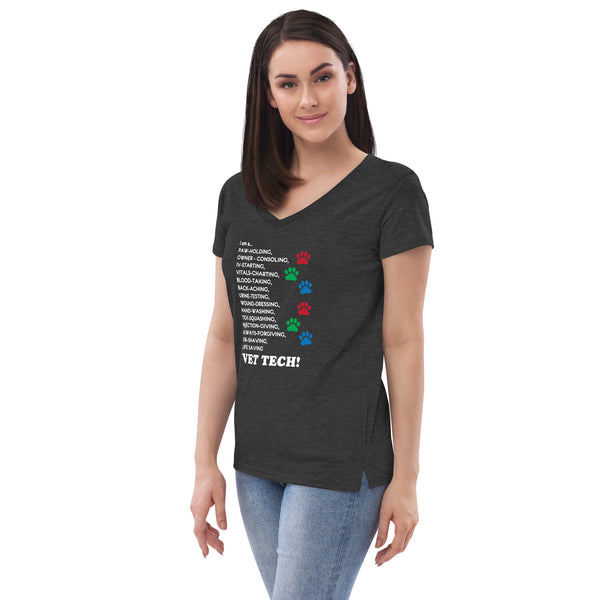 I am a... Vet tech Women's V-Neck T-Shirt-Women's V-Neck T-Shirt | District DT8001-I love Veterinary