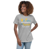Vet Tech Our patients are cuter than yours Women's Relaxed T-Shirt-Women's Relaxed T-shirt | Bella + Canvas 6400-I love Veterinary
