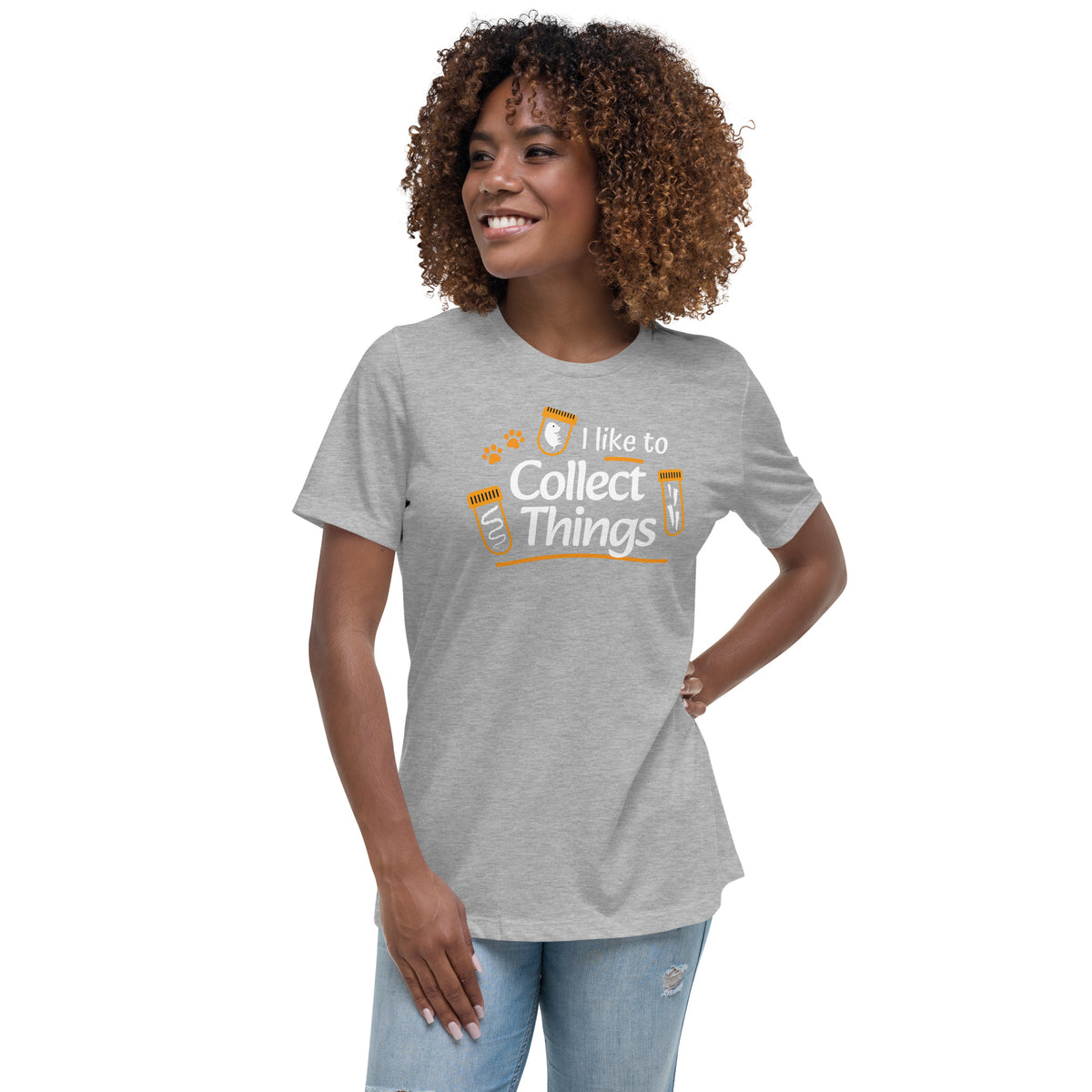 I like to collect things Women's T-Shirt-Women's Relaxed T-shirt | Bella + Canvas 6400-I love Veterinary