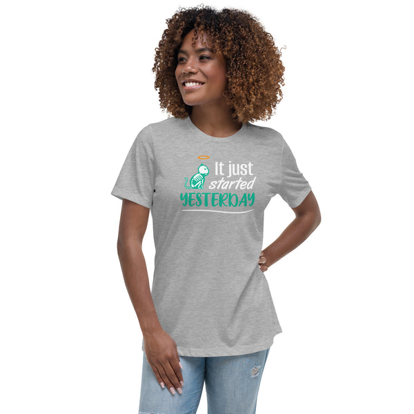 It just started yesterday Women's T-Shirt-Women's Relaxed T-shirt | Bella + Canvas 6400-I love Veterinary