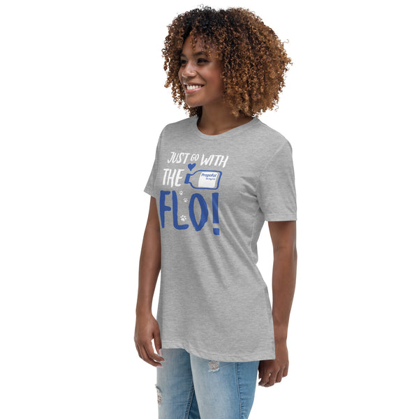 Just go with the Flo! Women's T-Shirt-Women's Relaxed T-shirt | Bella + Canvas 6400-I love Veterinary