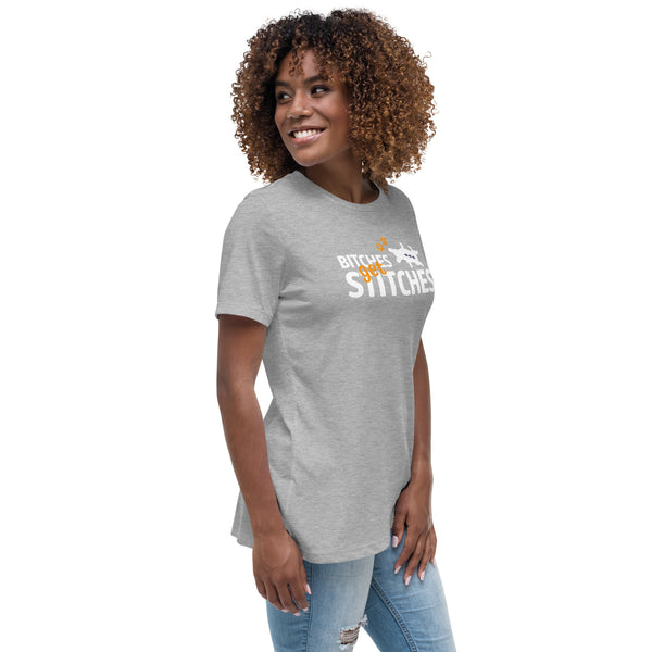 Bitches get stiches Women's T-Shirt-Women's Relaxed T-shirt | Bella + Canvas 6400-I love Veterinary