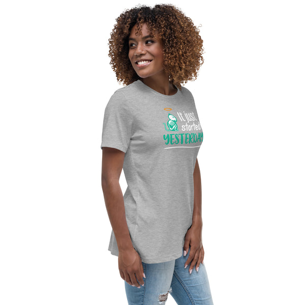 It just started yesterday Women's T-Shirt-Women's Relaxed T-shirt | Bella + Canvas 6400-I love Veterinary