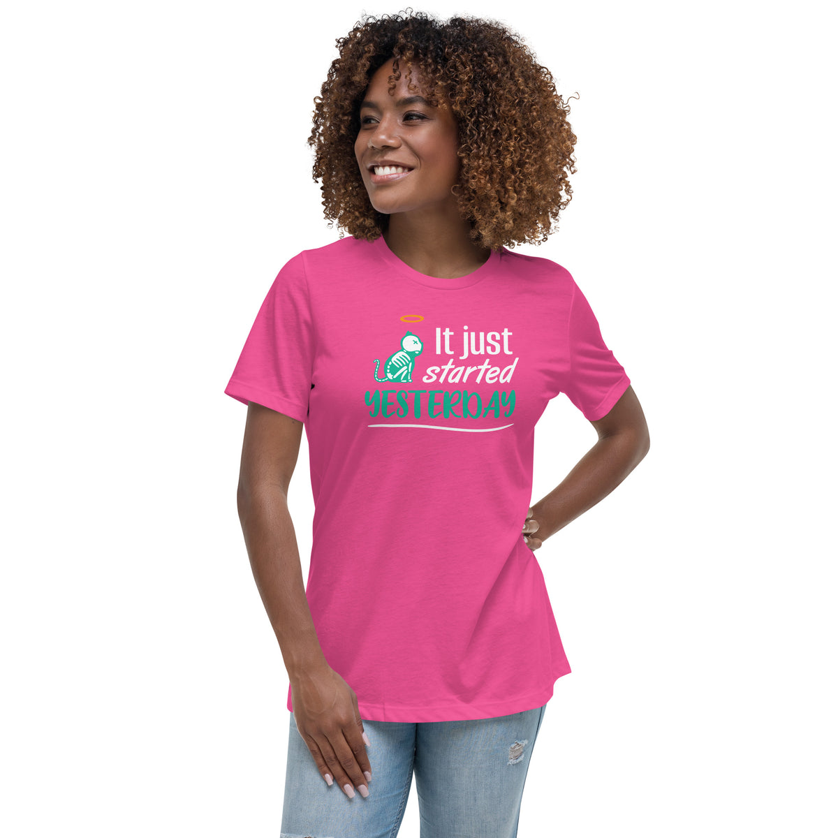 It just started yesterday Women's T-Shirt-Women's Relaxed T-shirt | Bella + Canvas 6400-I love Veterinary