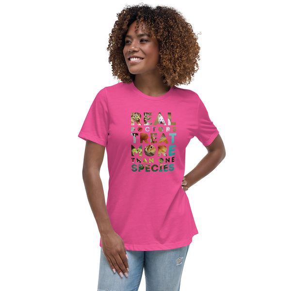 Real doctors treat more than one species Women's T-Shirt-I love Veterinary