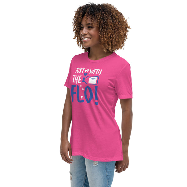 Just go with the Flo! Women's T-Shirt-Women's Relaxed T-shirt | Bella + Canvas 6400-I love Veterinary