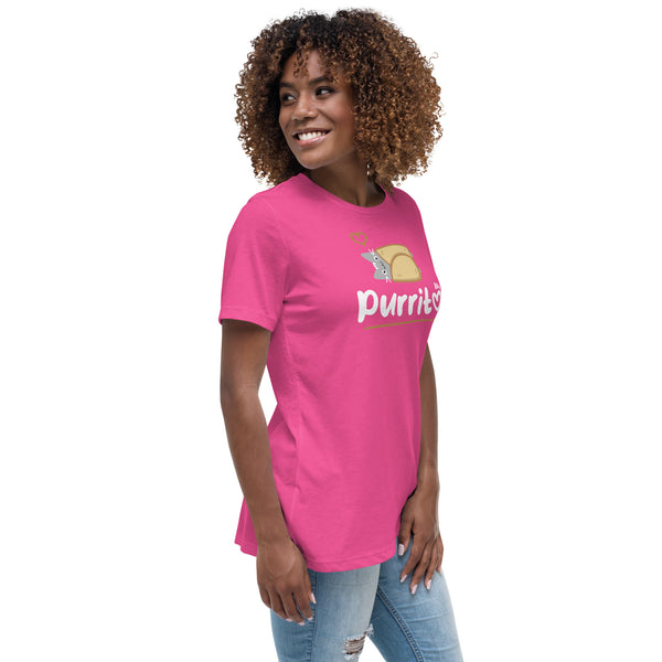 Purritto Women's T-Shirt-Women's Relaxed T-shirt | Bella + Canvas 6400-I love Veterinary