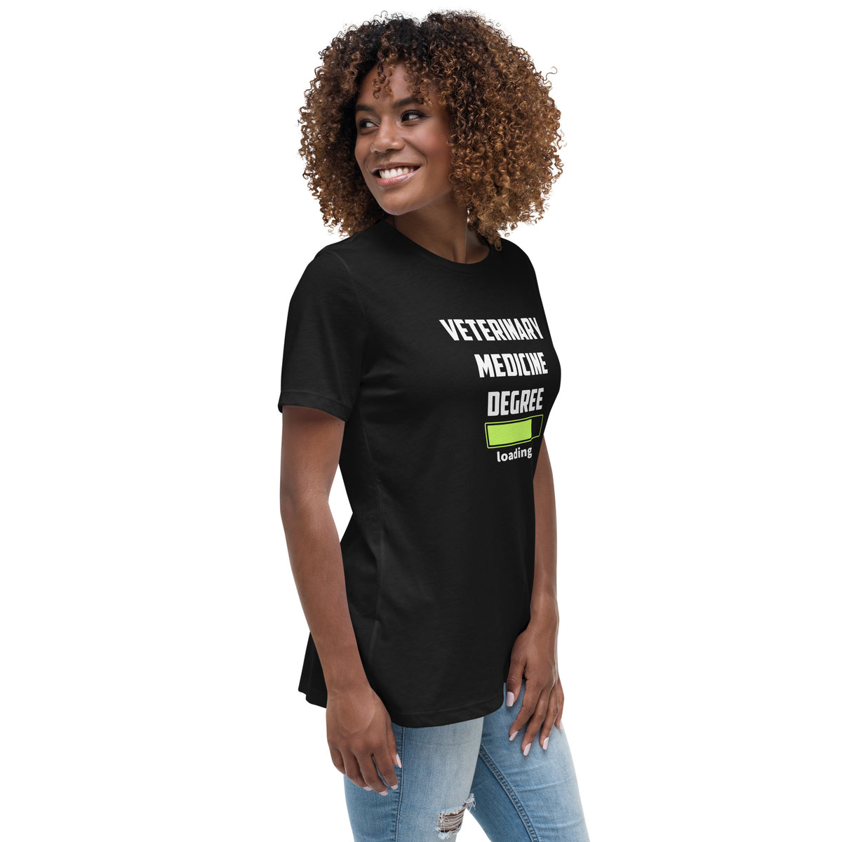 Veterinary medicine degree loading Women's T-Shirt-I love Veterinary