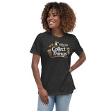 I like to collect things Women's T-Shirt-Women's Relaxed T-shirt | Bella + Canvas 6400-I love Veterinary