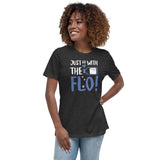 Just go with the Flo! Women's T-Shirt-Women's Relaxed T-shirt | Bella + Canvas 6400-I love Veterinary