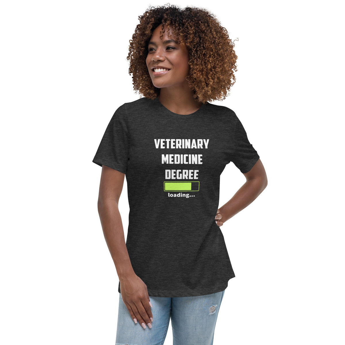 Veterinary medicine degree loading Women's T-Shirt-I love Veterinary