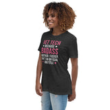 Vet Tech because badass mother fucker isn't an official job title Women's Relaxed Fit T-shirt-Women's Relaxed T-shirt | Bella + Canvas 6400-I love Veterinary