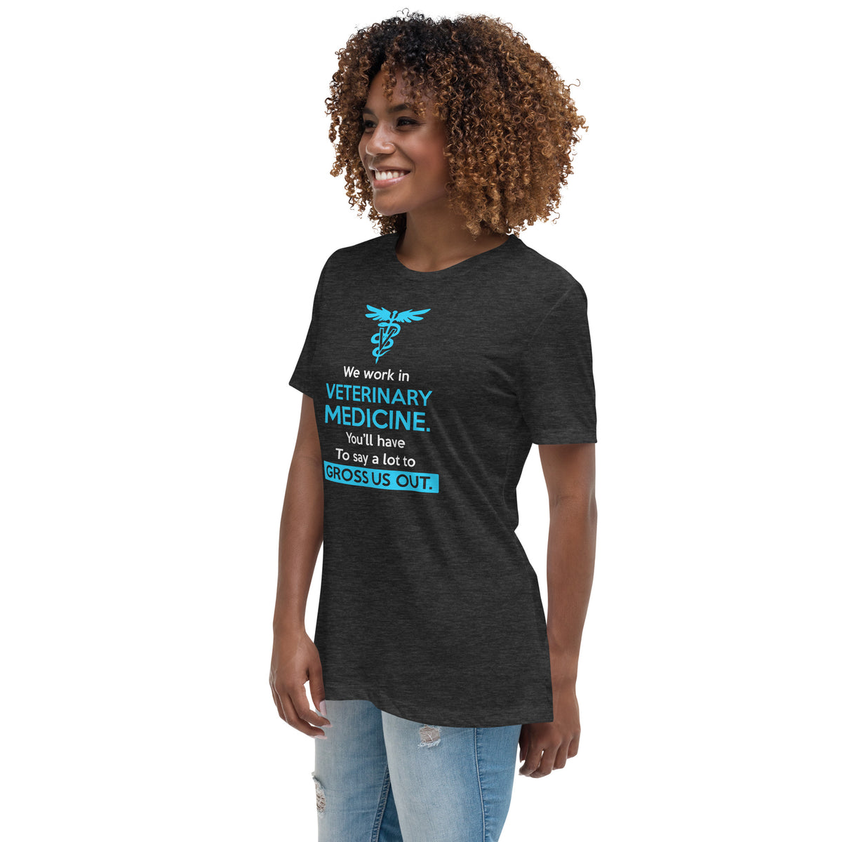 We work in veterinary medicine Women's T-Shirt-I love Veterinary