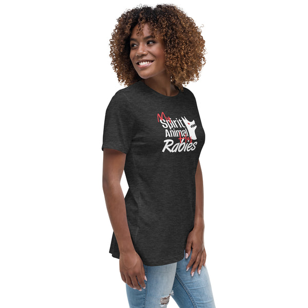 My spirit animal has rabies Women's T-Shirt-Women's Relaxed T-shirt | Bella + Canvas 6400-I love Veterinary