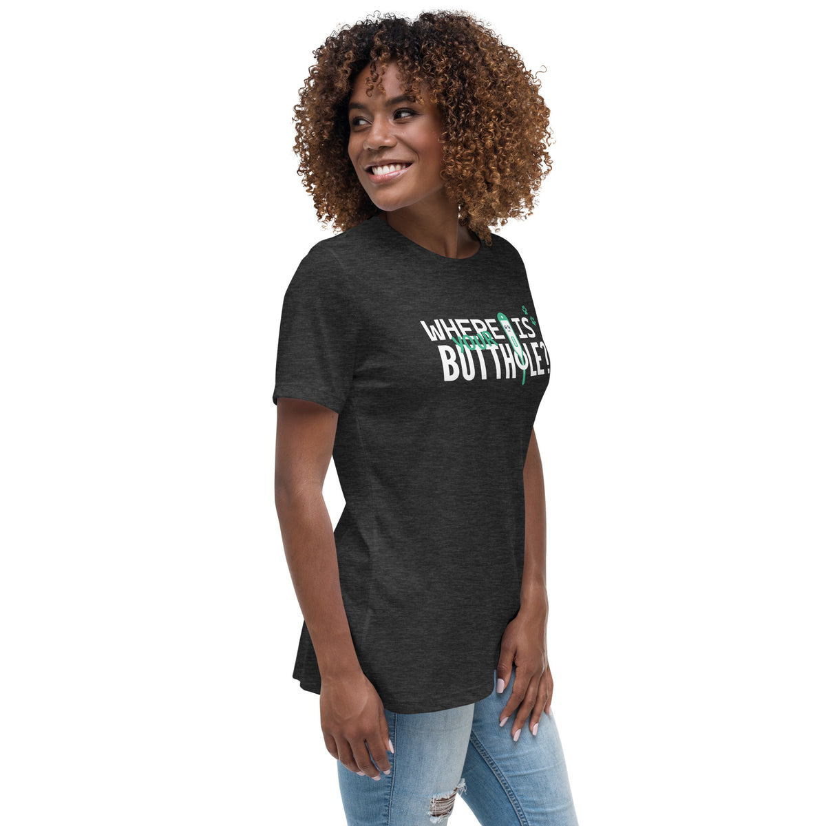 Where is your buthole Women's T-Shirt-Women's Relaxed T-shirt | Bella + Canvas 6400-I love Veterinary