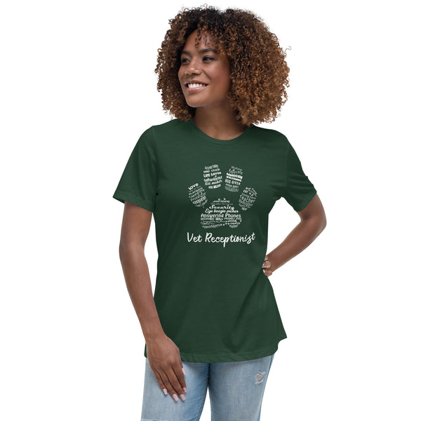 Vet Receptionist Pawprint Women's T-Shirt