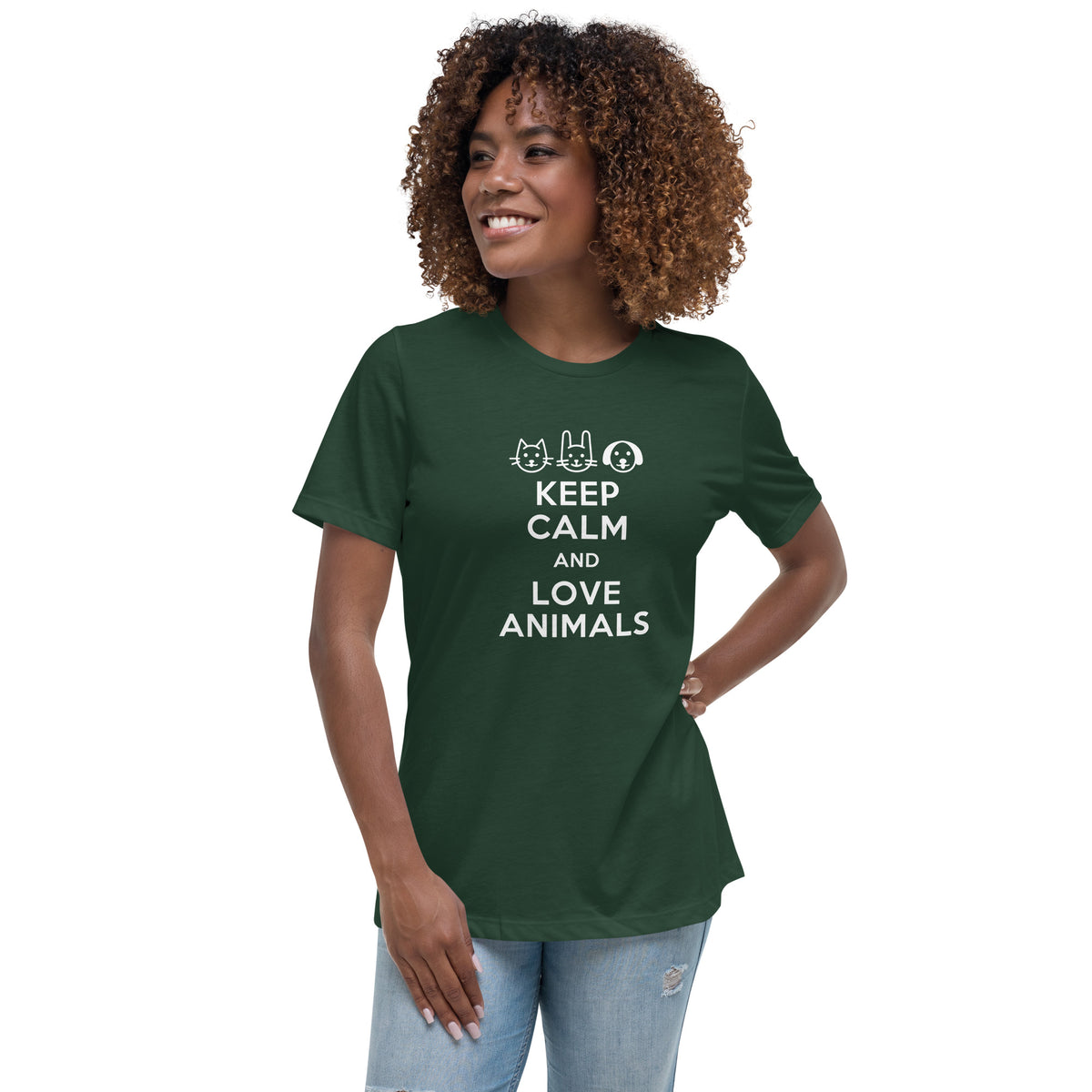 Keep calm and love animals Women's T-Shirt