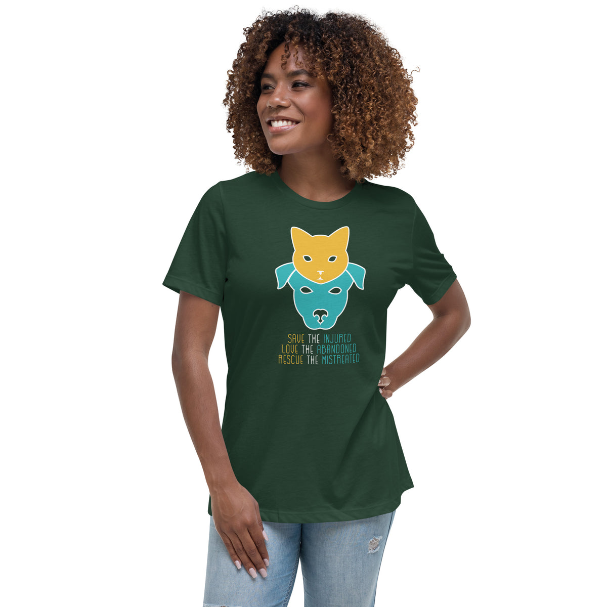 Save the injured, love the abandoned, rescue the mistreated Women's T-Shirt