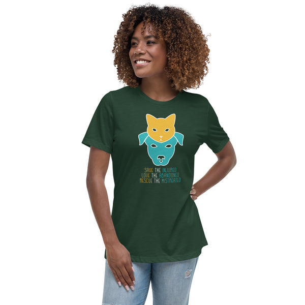 Save the injured, love the abandoned, rescue the mistreated Women's T-Shirt