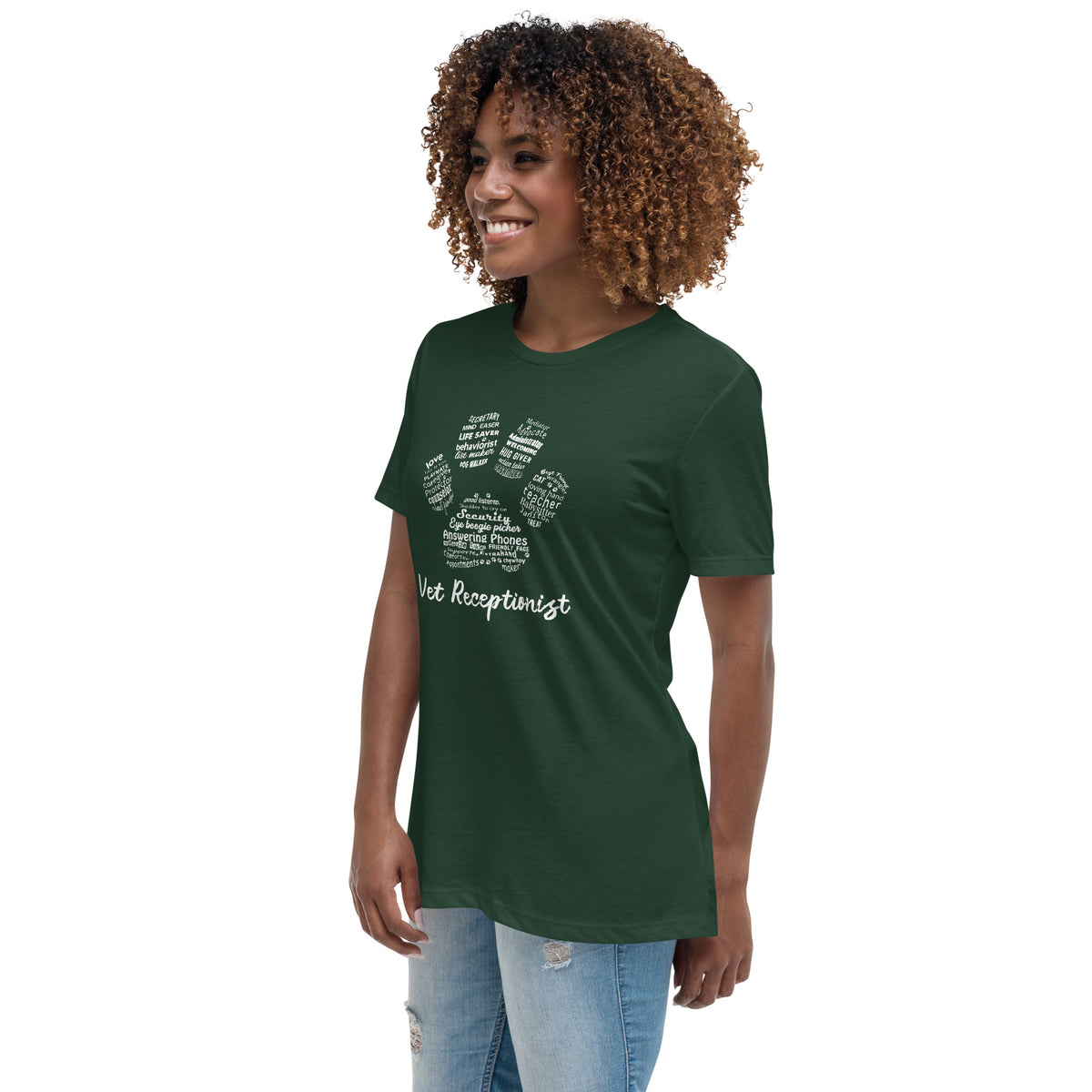 Vet Receptionist Pawprint Women's T-Shirt