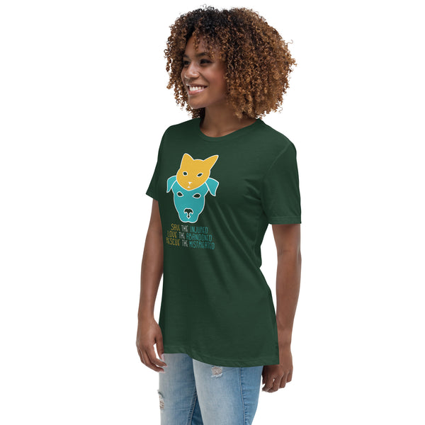 Save the injured, love the abandoned, rescue the mistreated Women's T-Shirt