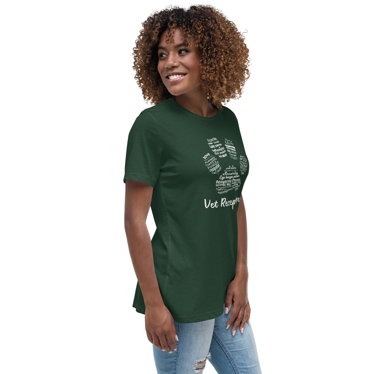 Vet Receptionist Pawprint Women's T-Shirt