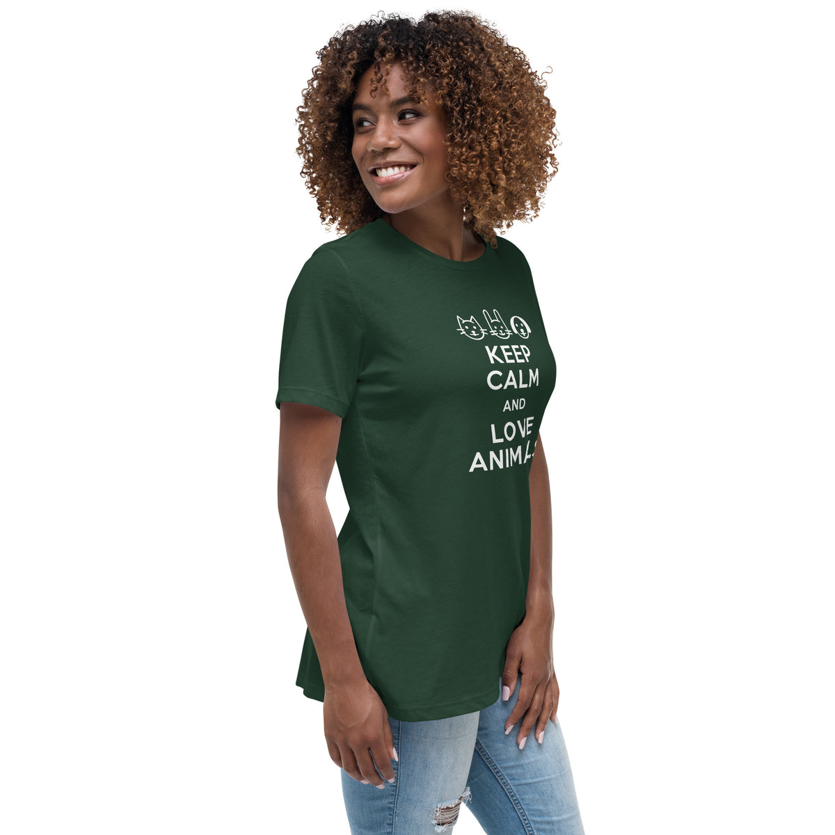 Keep calm and love animals Women's T-Shirt