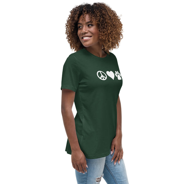 Peace, love, paws Women's T-Shirt
