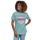 Vet Tech because badass mother fucker isn't an official job title Women's Relaxed Fit T-shirt-Women's Relaxed T-shirt | Bella + Canvas 6400-I love Veterinary