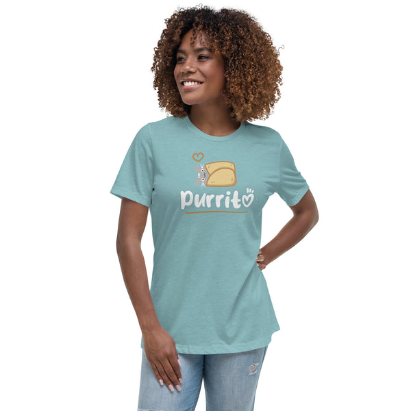 Purritto Women's T-Shirt-Women's Relaxed T-shirt | Bella + Canvas 6400-I love Veterinary