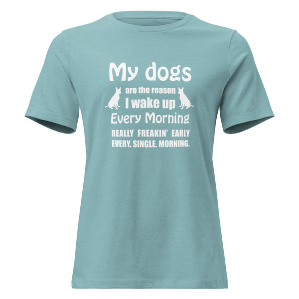 My dogs are the reason I wake up Women's T-Shirt-I love Veterinary