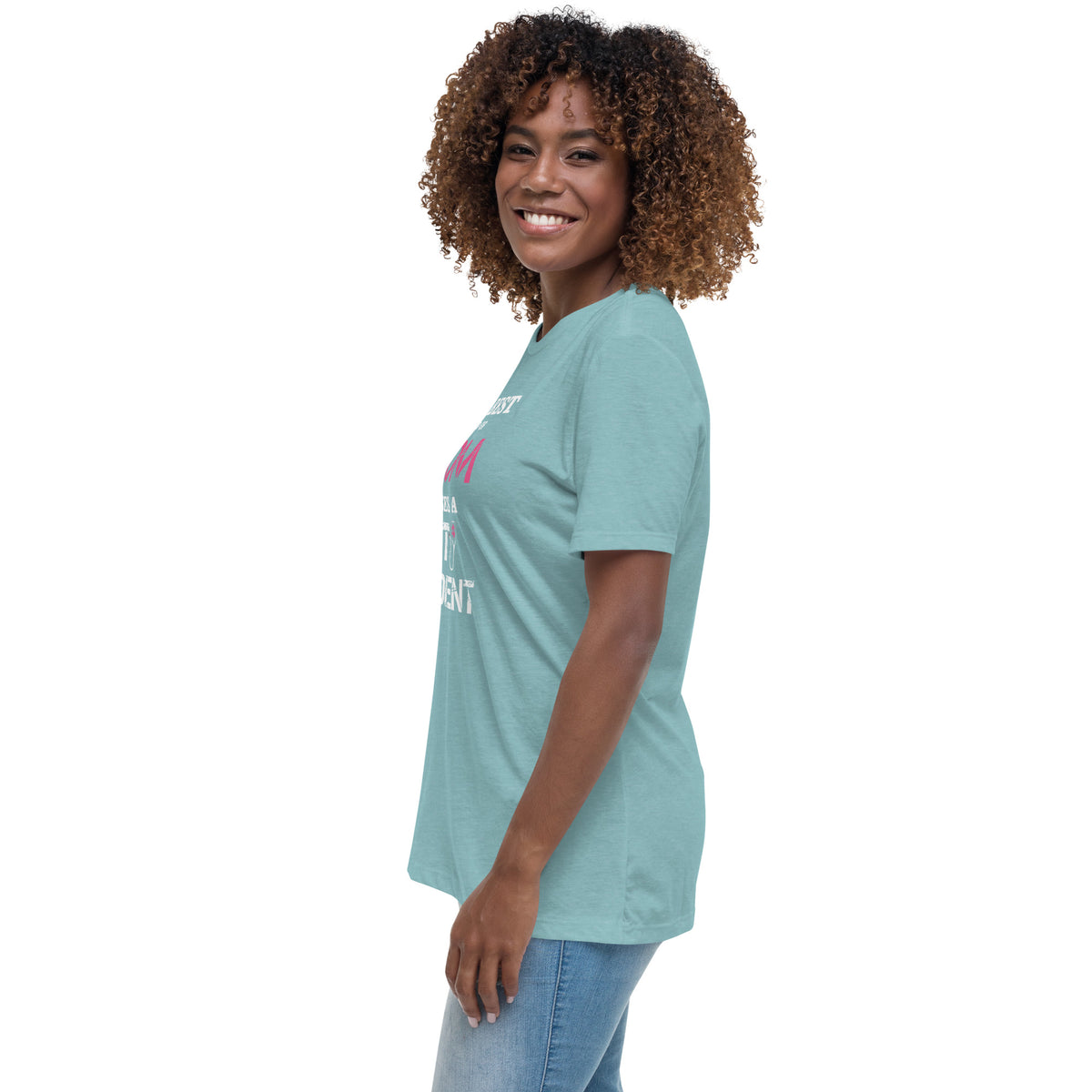 The best kind of Mom raises a Vet Student Women's Relaxed T-shirt-Women's Relaxed T-shirt | Bella + Canvas 6400-I love Veterinary