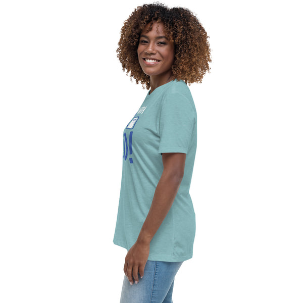 Just go with the Flo! Women's T-Shirt-Women's Relaxed T-shirt | Bella + Canvas 6400-I love Veterinary