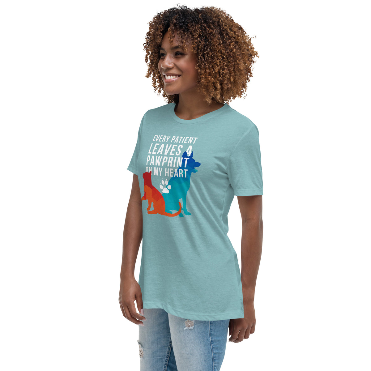 Every patient leaves a pawprint on my heart Women's T-Shirt-I love Veterinary