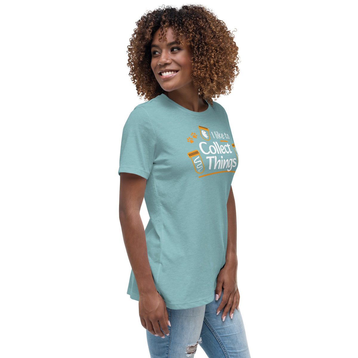 I like to collect things Women's T-Shirt-Women's Relaxed T-shirt | Bella + Canvas 6400-I love Veterinary